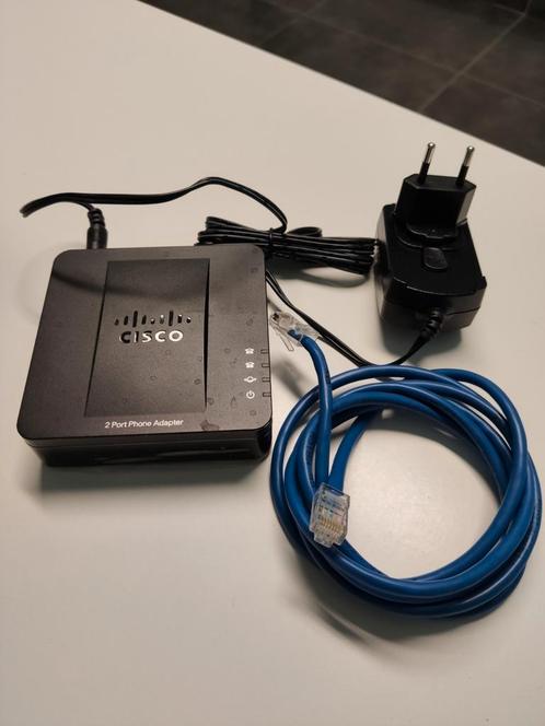 Adaptateur téléphonique Cisco SPA112 à deux ports, Télécoms, Télématique & VoIP, Utilisé, Accessoires, Enlèvement ou Envoi