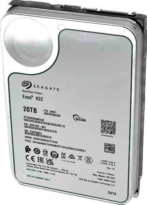 Seagate Exos X22 SATA, modèle standard, 20 To (Up is OP), Informatique & Logiciels, Disques durs, Neuf, Desktop, Interne, SATA