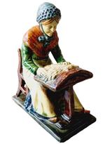 Vlaams aardewerken spinster., Antiek en Kunst, Ophalen of Verzenden
