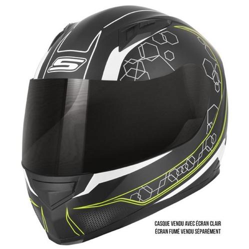 S-Line — S448 integraalhelm Mat Zwart/Fluo Geel, Motoren, Kleding | Motorhelmen, Integraalhelm, Nieuw met kaartje, Verzenden