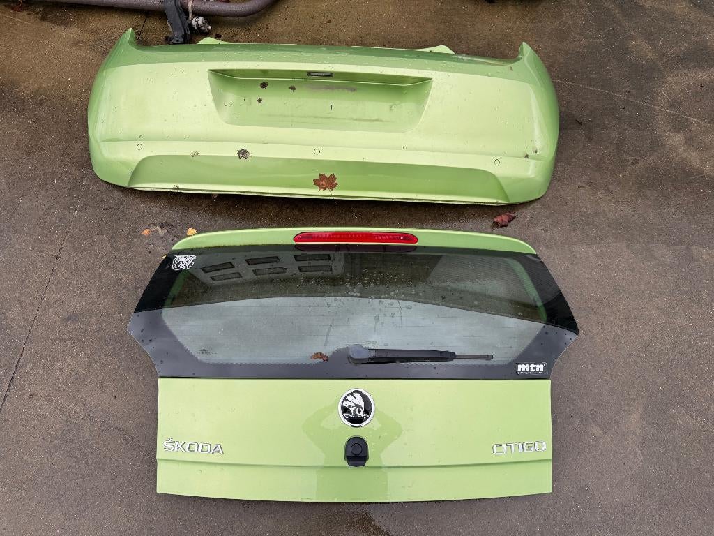 Pare choc + coffre arrière Skoda Citigo, Arrière, Pare-chocs, Enlèvement, Utilisé