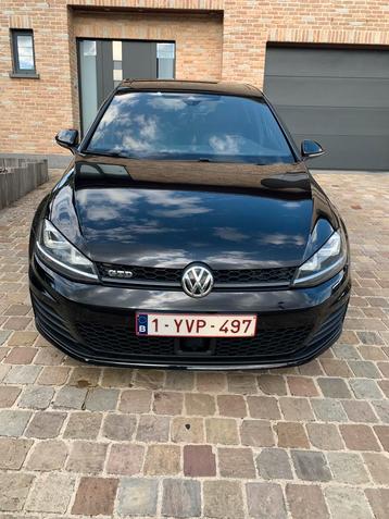 Volkswagen Golf 7 Gtd, full,pano,cuir,chauffage auxiliaire,, Autos, Cuir, Achat, Carnet d'entretien, Noir