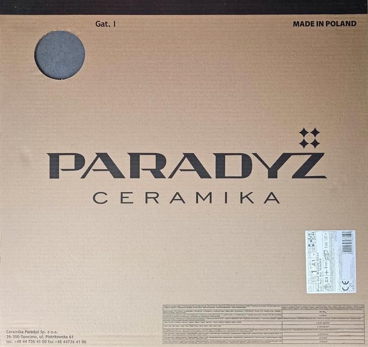 Vloertegel Paradyz Pure Art Basalt Gres, Bricolage & Construction, Dalles & Carrelages, Neuf, Carrelage de sol, Céramique, 40 à 60 cm