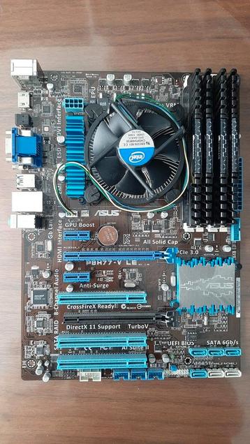 Asus moederbord P8H77-V LE + Intel i5 + 16GB DDR3, Enlèvement ou Envoi, Utilisé