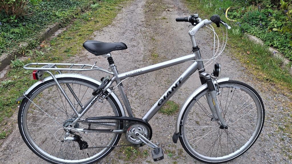 Zeer lichte alu. GIANT 21v herenfiets GROOT ONDERHOUD GEHAD, Fietsen en Brommers, Ophalen, Gebruikt, Velgrem, Versnellingen