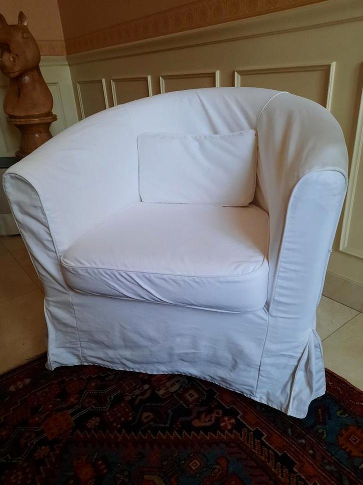 Nieuwe fauteuil Tüllsta van Ikea met afneembare witte hoes, Huis en Inrichting, Fauteuils, Ophalen