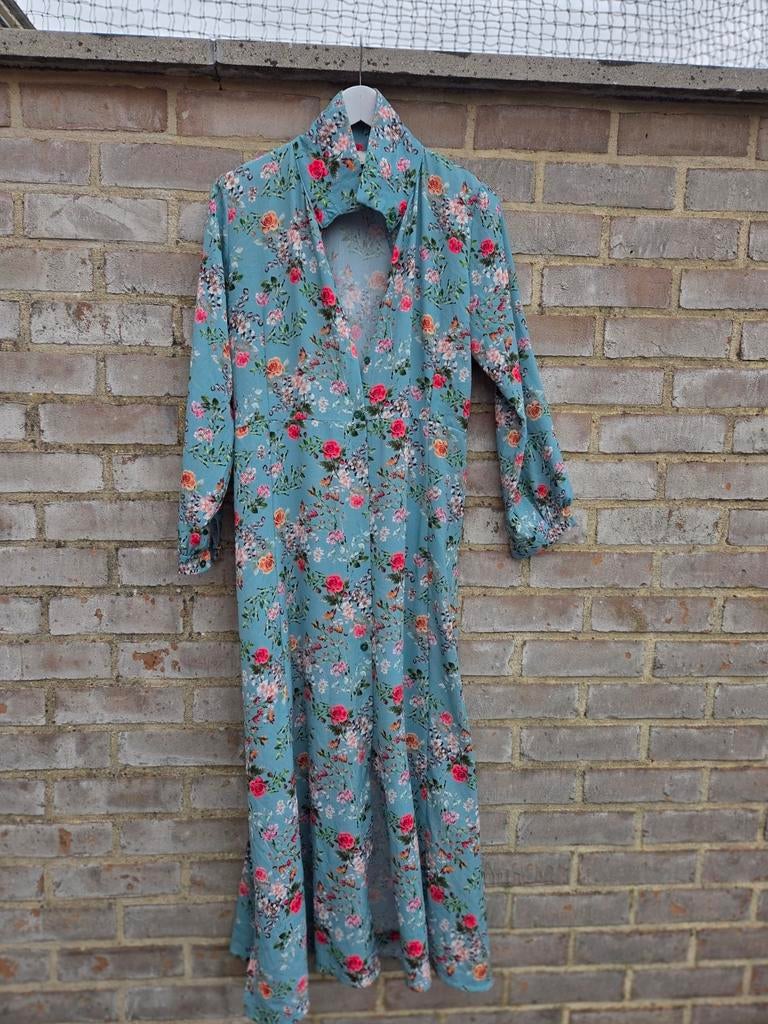 Leuke zomerjurk Terra di Siena TU blauw, roos, Maat 38/40 (M), Terra di Siena, Blauw, Nieuw