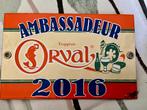 Plaque ambassadeur Orval 2016, Verzamelen, Speldjes, Pins en Buttons, Ophalen of Verzenden, Zo goed als nieuw