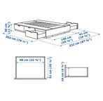 NORDLY bedframe met opbergruimte 140x200, Huis en Inrichting, Ophalen, Gebruikt, 200 cm, 140 cm