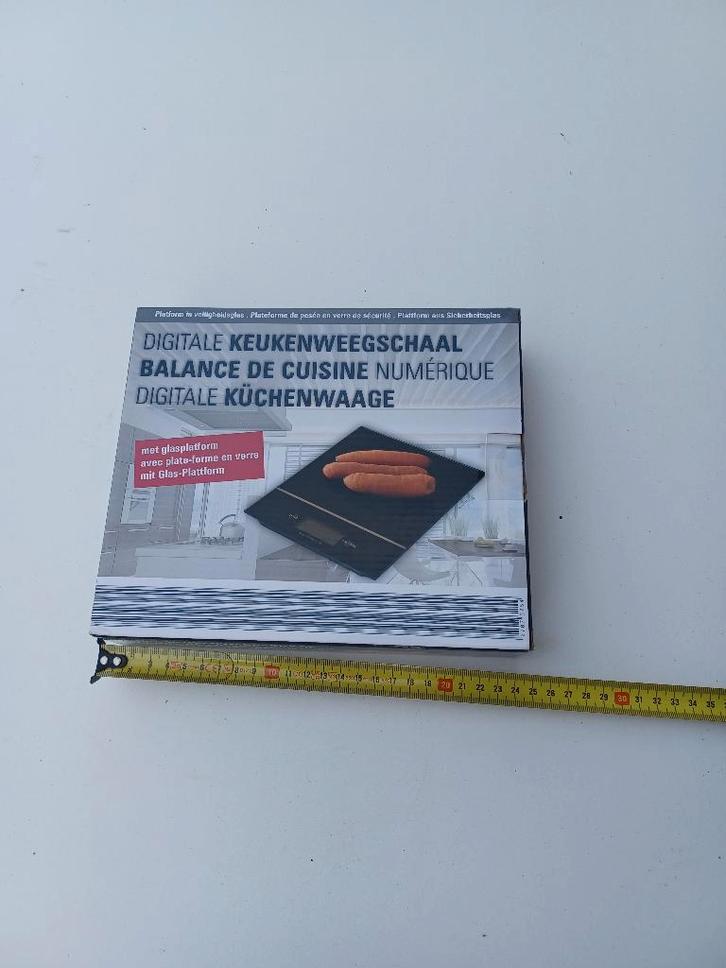 Digitale Keukenweegschaal (Glas) – Tot 5kg – Zwart, Elektronische apparatuur, Weegschalen, Nieuw, Digitaal, Keukenweegschaal, Fijner dan 1 gram