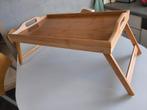 Petite table/Plateau desserte avec pieds repliables bambou., Maison & Meubles, Enlèvement ou Envoi, Comme neuf, Rectangulaire