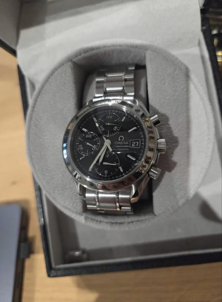 Omega speedmaster date automatisch., Ophalen, Staal, Staal, Omega