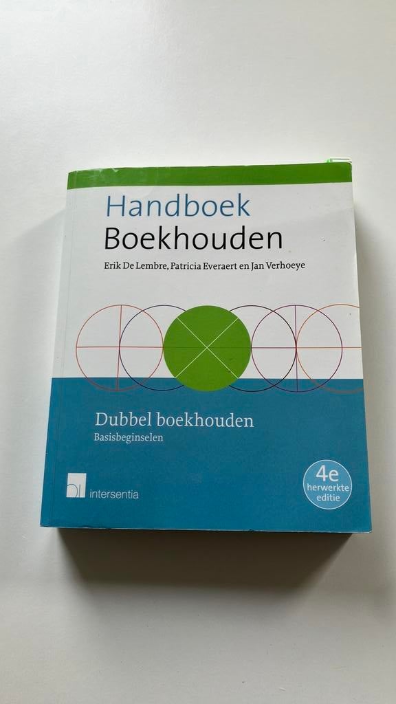 Handboek boekhouden - Dubbel boekhouden, 4de ed., Ophalen, Patricia Everaert; Erik de Lembre
