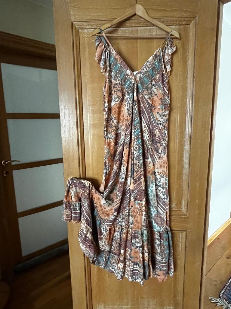 Zomerkleedje Ibiza Boho style, lang, Kleding | Dames, Jurken, Overige kleuren, Maat 42/44 (L), Nieuw, Onder de knie