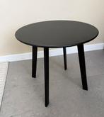 Salon-/ bijzettafel rond metaal, zwart, Huis en Inrichting, Tafels | Bijzettafels, Ophalen, Gebruikt, Rond, Metaal of Aluminium