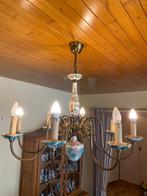 Mooie 8-armige retro vintage luster met prachtige tekening, Ophalen, Gebruikt