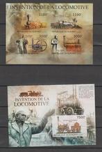 Burundi 2012 Blok Uitvinding Locomotief ongetand **, Postzegels en Munten, Ophalen of Verzenden, Postfris, Treinen