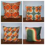 Retro vintage stijl kussenhoezen 45 x 45 cm diverse modellen, Verzenden, Nieuw, Overige kleuren, Vierkant