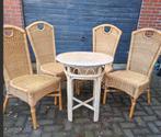TUIN TAFEL en STOELEN(Rotan), Ophalen of Verzenden, Gebruikt, Overige materialen