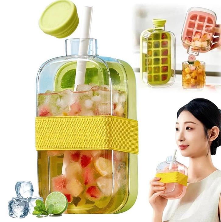 Bouteille De GlaçOns Avec Paille, Bouteille D'Eau 2 En 1, Hobby & Loisirs créatifs, Articles de fête, Enlèvement ou Envoi