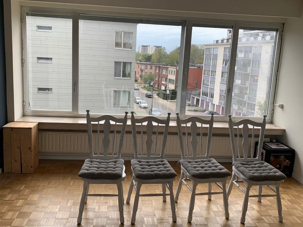 Wit geschilderde eiken stoelen., Ophalen, Wit