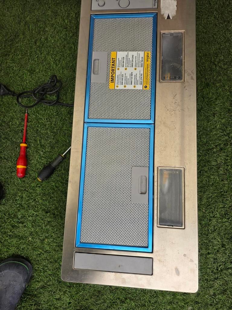 dampkap whirlpool, Ophalen