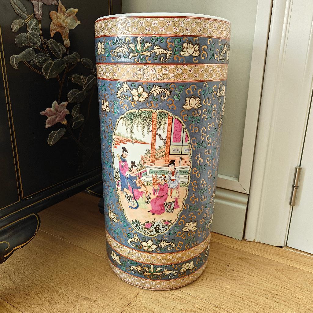 Base de parapluie/vase en porcelaine chinoise, Enlèvement