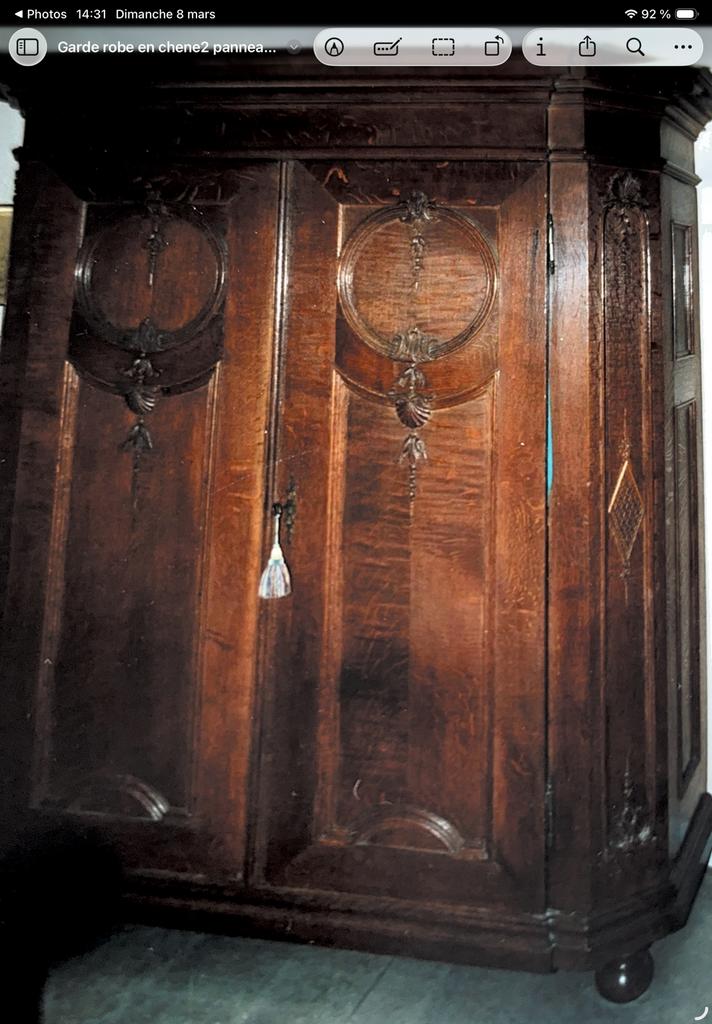 Belle armoire Louis XIV en chêne massif – meuble ancien, Antiquités & Art, Enlèvement