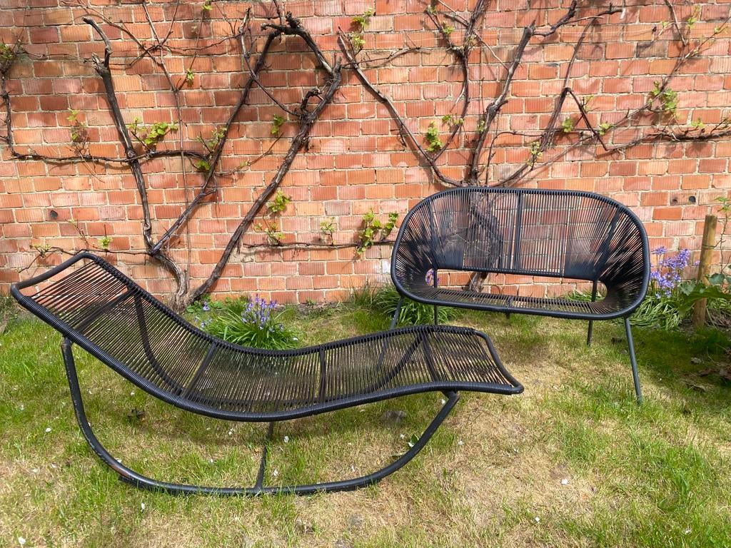 Lounge bank en schommel ligbed tuin, Tuin en Terras, Ophalen, Gebruikt, Kunststof
