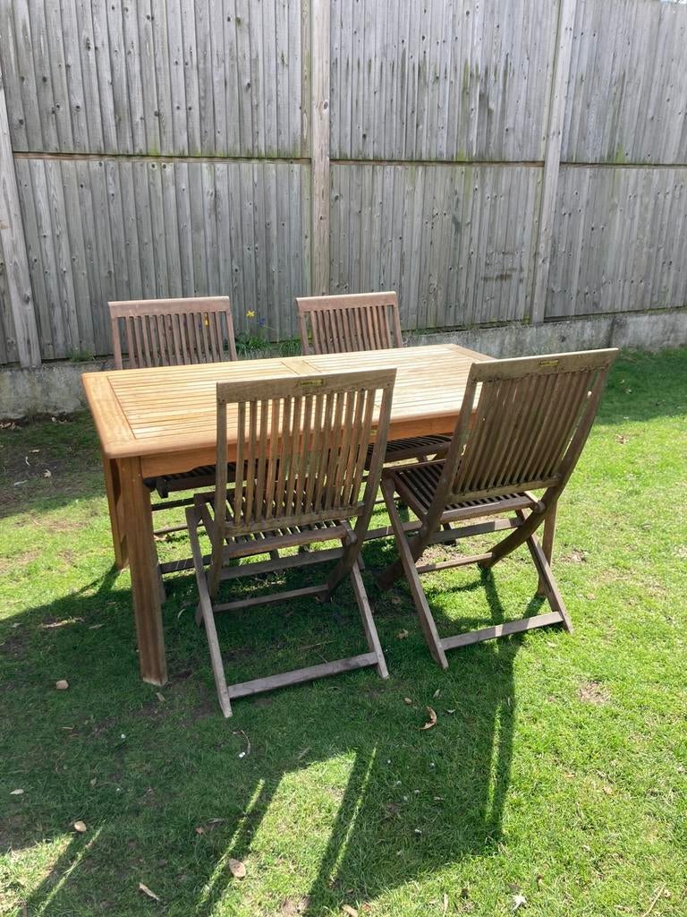 Tuinset teak in niewe staat, Tuin en Terras, Tuinsets en Loungesets, Zo goed als nieuw, Ophalen
