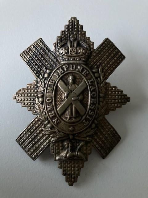 Plaque à chapeau Black Watch 1901-1937, Enlèvement ou Envoi, Armée de terre, Emblème ou Badge