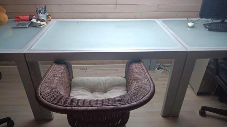 3 x industrieel bureau of eettafels, Huis en Inrichting, Tafels | Eettafels, Zo goed als nieuw, 50 tot 100 cm, 100 tot 150 cm