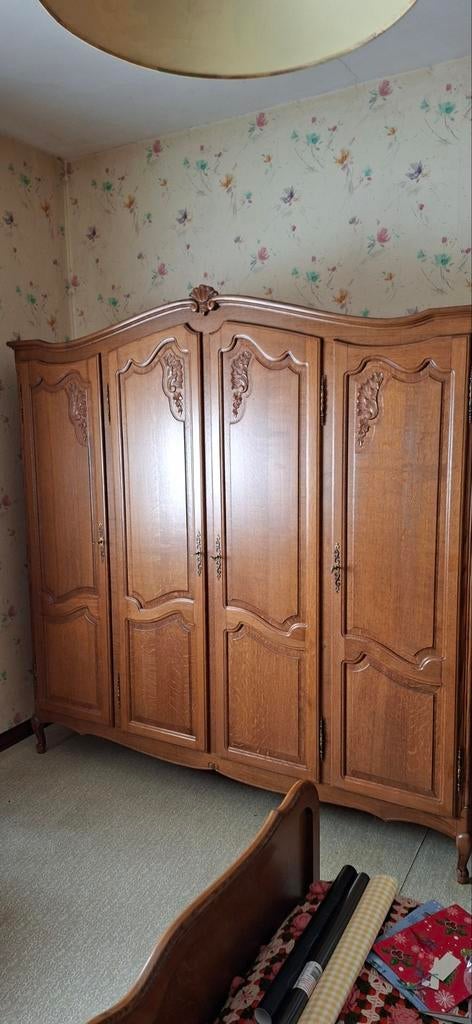 Chambre à coucher 2 personnes en Chêne, Maison & Meubles, Chambre à coucher | Chambres à coucher complètes, Enlèvement