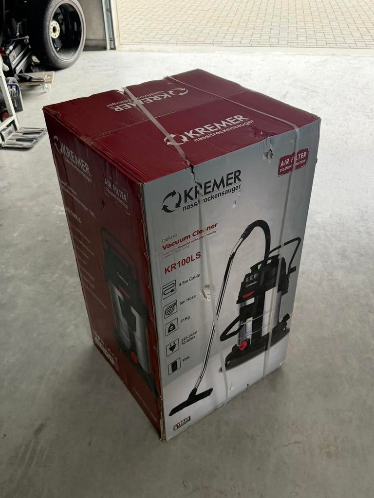 Kremer KR100LS - Aspirateur - Humide/ Droog - 3 Moteurs -, Elektronische apparatuur, Ophalen of Verzenden, Nieuw, Stofzuiger