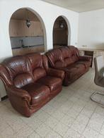 Lederen zetels, Ophalen, Gebruikt, Rechte bank, Leer