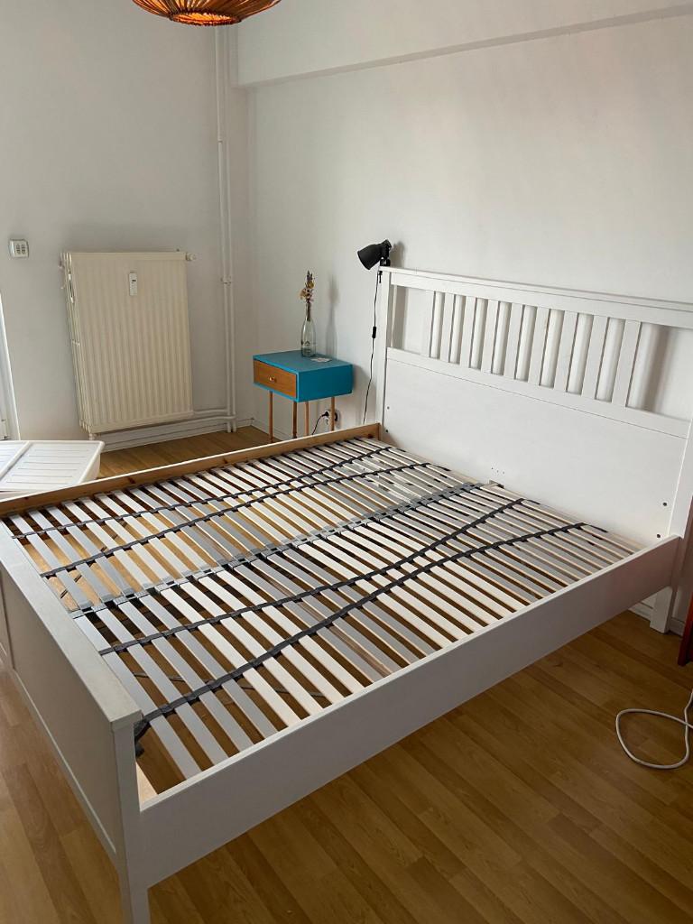Lit IKEA HEMNES avec lattes LONSET 200x180 cm, Enlèvement, Utilisé, 180 cm, 200 cm