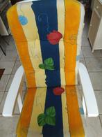 Witte tuinzetel in kunststof met bijpassend kussen (gratis), Enlèvement