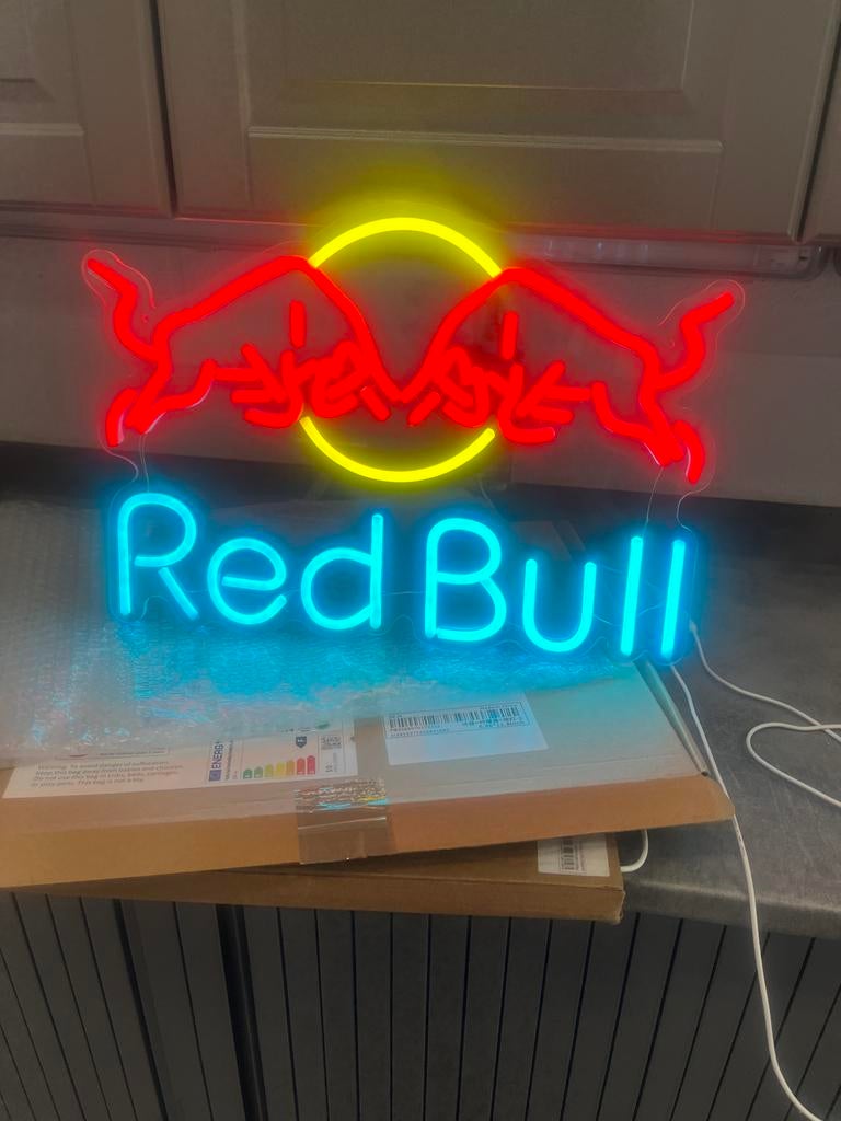 Led neonverlichting red bull, Huis en Inrichting, Ophalen, Nieuw