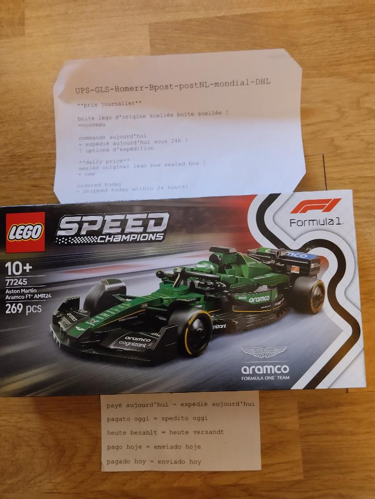 Voiture de course Aston Martin Aramco F1 AMR24 (77245), Enfants & Bébés, Neuf, Overige thema's, Lego, Ensemble complet