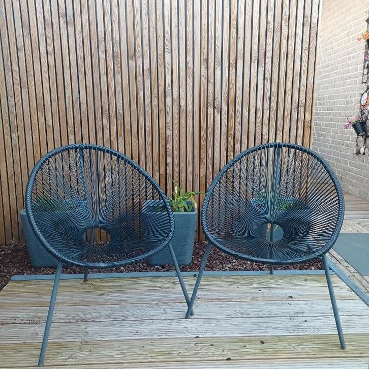 zgan bakonsetje, Tuin en Terras, Tuinstoelen, Kunststof, Ophalen