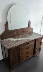 Art Nouveau kaptafel, Huis en Inrichting, Gebruikt, Eikenhout, Met deur(en), Ophalen