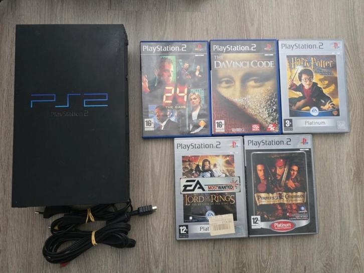 Console PS2 sans manette + 6 jeux, Consoles de jeu & Jeux vidéo, Consoles de jeu | Sony PlayStation 2, Utilisé, Phat, Noir, Sans contrôleur