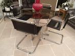 Vintage Thonet S33 stoelen en tafel, Ophalen, Zwart