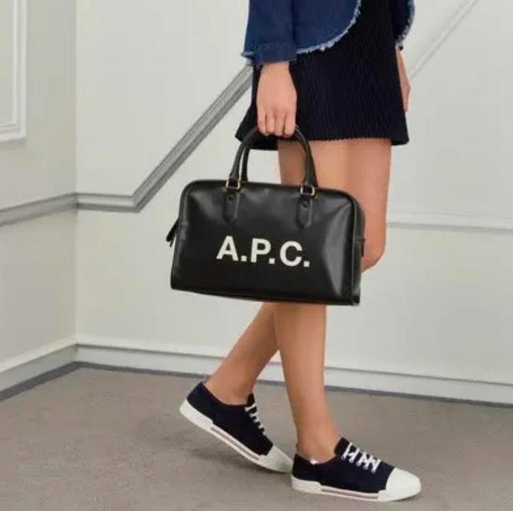 APC handtas - bowling bag, Handtassen en Accessoires, Tassen | Damestassen, Zo goed als nieuw, Handtas, Zwart, Ophalen of Verzenden
