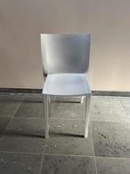 Set van 6 design stoelen: slick slick lichtgrijs, Huis en Inrichting, Stoelen, Ophalen, Kunststof, Gebruikt, Overige kleuren