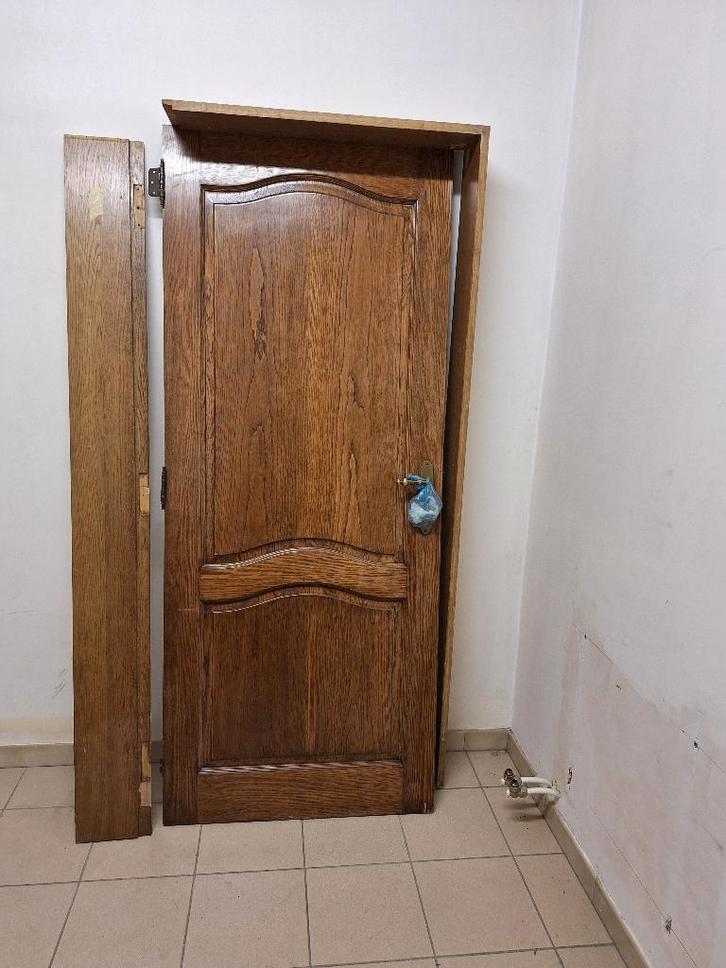 Portes intérieures en Chêne Massif et autre bois, Doe-het-zelf en Bouw, Deuren en Vliegenramen, Gebruikt, Binnendeur, 200 tot 215 cm