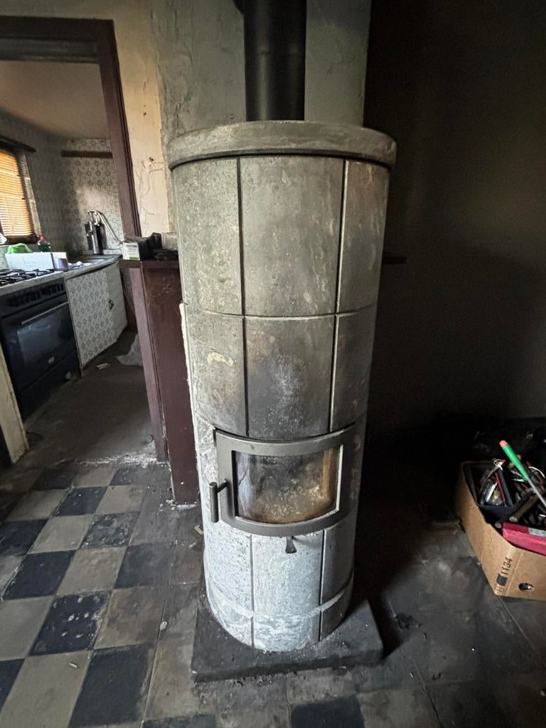 Norsk kleber AS Speksteenkachel, Huis en Inrichting, Kachels, Ophalen, Zo goed als nieuw, Vrijstaand, Hout