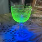 4 Verre en ouraline jaune, Antiquités & Art, Antiquités | Verre & Cristal, Enlèvement