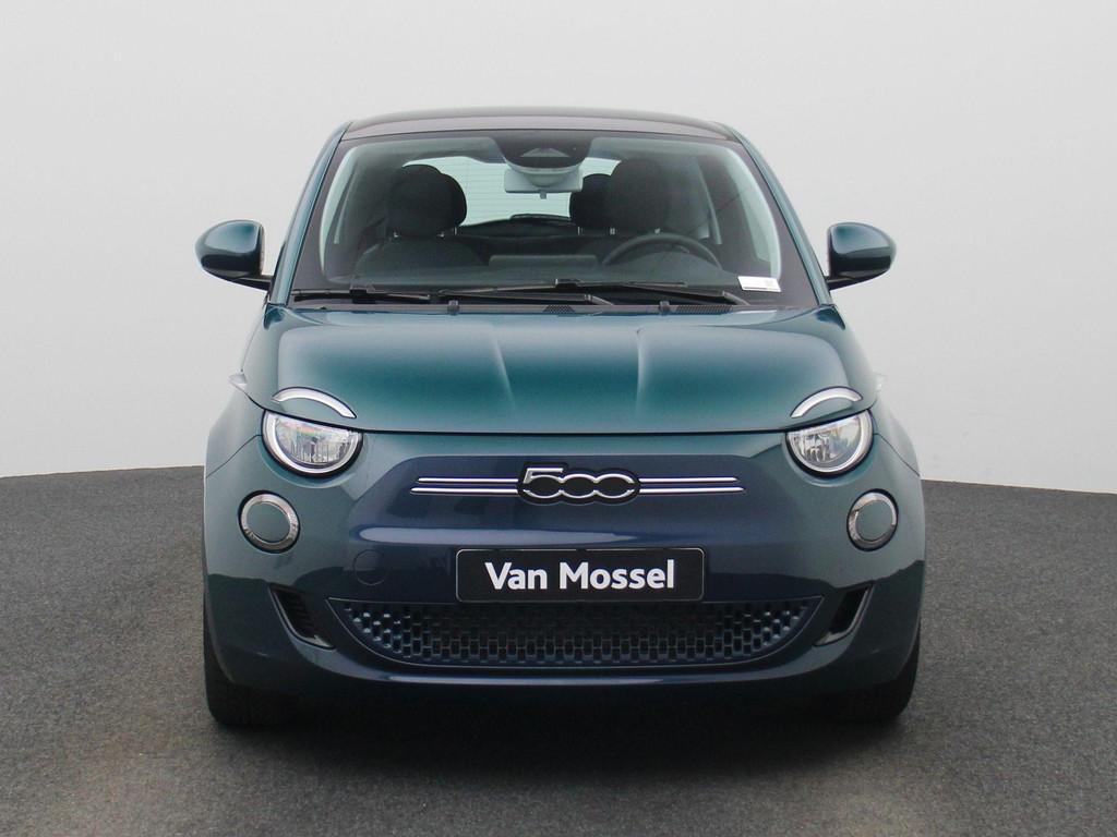 Fiat 500 500e 42 kWh Icon Camera | Panodak | Zetelverwarming, Auto's, 4 zetels, Stof, Blauw, 1365 kg