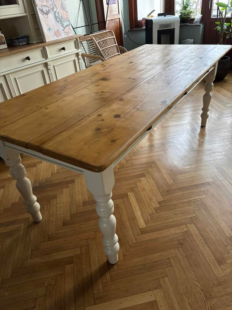 Dennenhouten eettafel, Ophalen, Zo goed als nieuw, Grenenhout